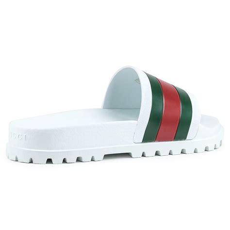 white gucci slides pursuit|bloomingdale's Gucci slides.